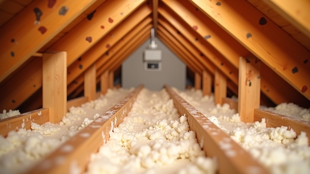 Insulation dam rafter vent showing plastic channel keeping blown-in insulation away from soffit vent opening