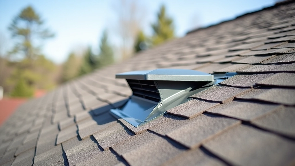 Ridge vent installation showing continuous venting along roof peak with shingles properly sealed around opening